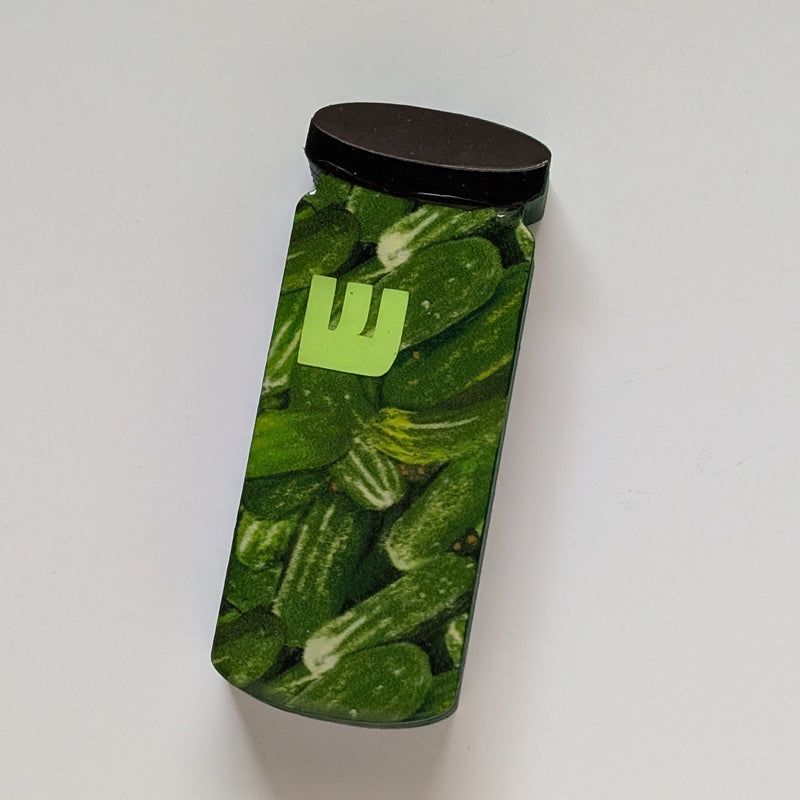Pickle Jar Laser-Cut Mezuzah