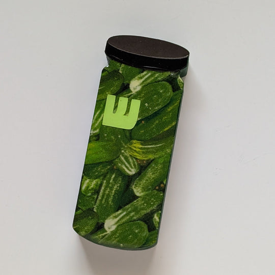 Pickle Jar Laser-Cut Mezuzah