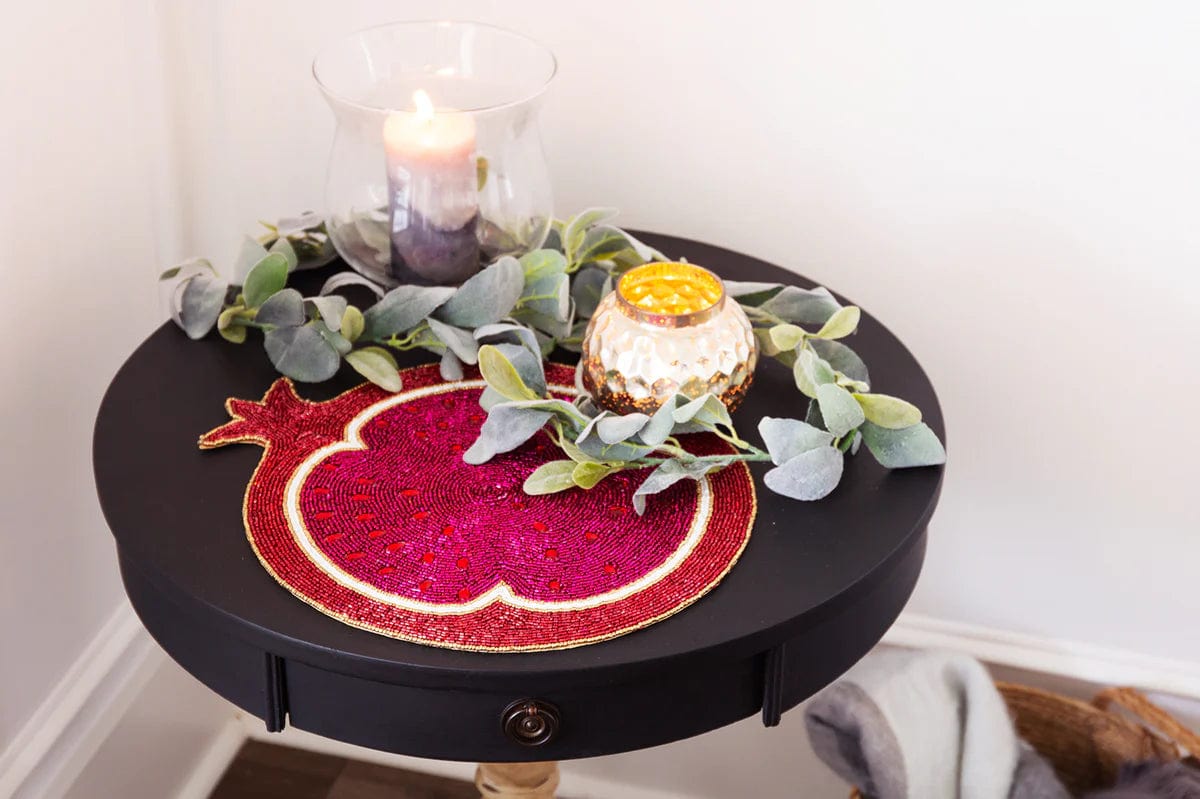 Adara Rituals - Rimona Pomegranate Beaded Placemat - ModernTribe