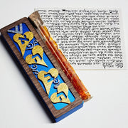 Glenn Grubard Designs - Ahava Smash Glass Mezuzah by Glenn Grubard - (Black or Blue) - ModernTribe