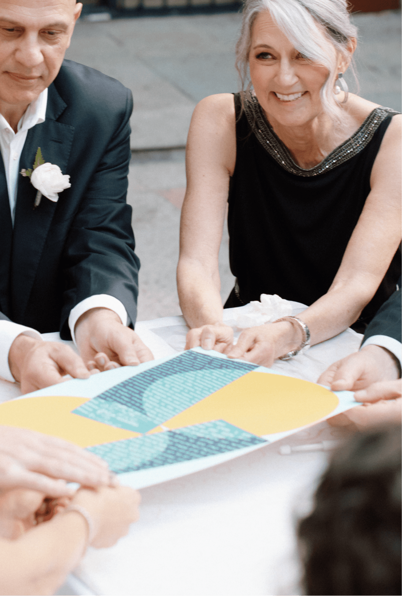 Tchotchke Judaica - Shapes Ketubah by Tchotchke Judaica (Choice of Colors) - ModernTribe
