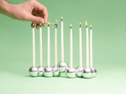 Tchotchke Judaica Menorah Bubble Menorah (Aluminum)