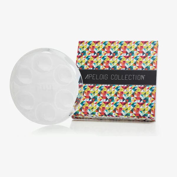 Apeloig Collection - Acrylic Seder Plate - Silver or White - ModernTribe