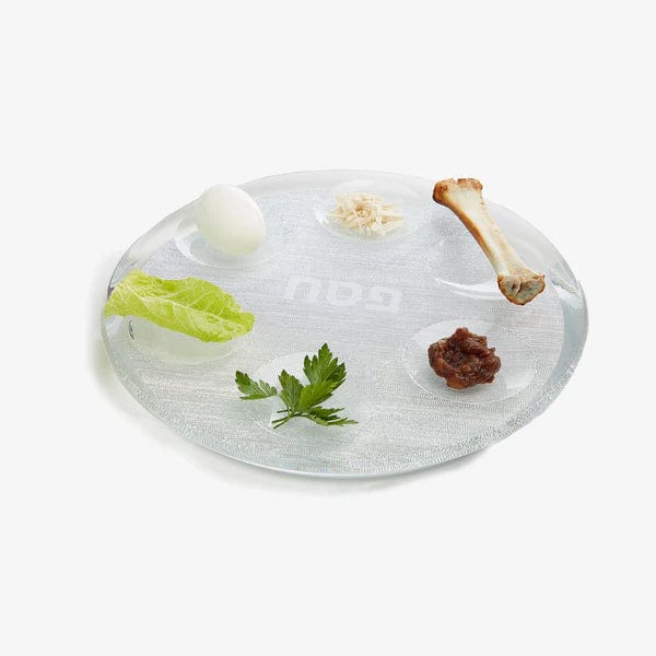 Apeloig Collection - Acrylic Seder Plate - Silver or White - ModernTribe