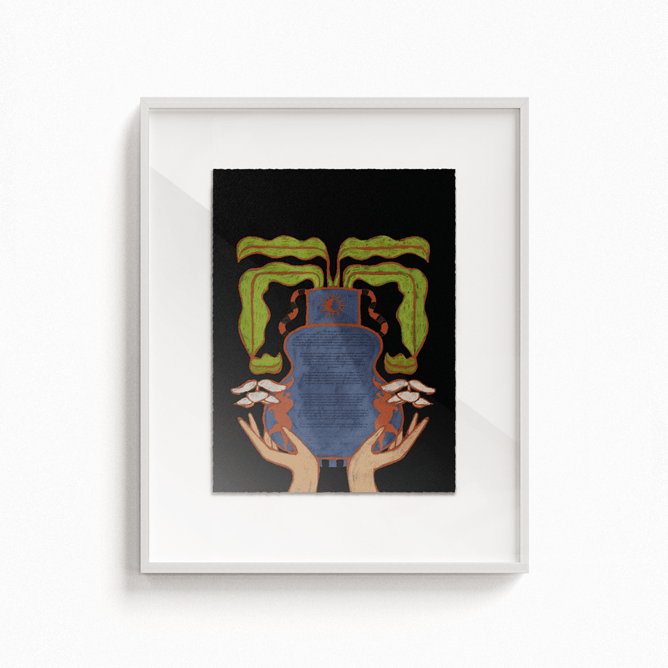 Tchotchke Judaica - Full Cup Ketubah by Tchotchke Judaica (Choice of Black or Tan) - ModernTribe