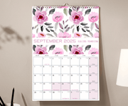 The Verse Calendars Floral Jewish Wall Calendar 2025-2026 (5786)