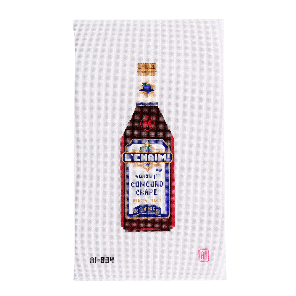 Allison Ivy - Kosher Wine Hand - Painted Needlepoint Kit - ModernTribe