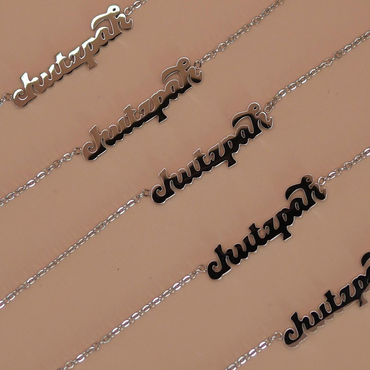 Mamaleh - Chutzpah Yiddish Necklace - Silver - ModernTribe
