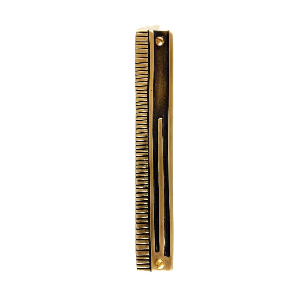 Emily Rosenfeld Mezuzahs Brass Art Deco Mezuzah by Emily Rosenfeld