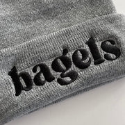 The Silver Spider Hats Gray Bagels Knit Beanie - Gray