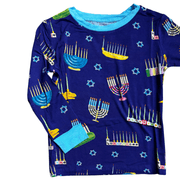 Amy Kritzer Becker - Hanukkah Many Menorahs Bamboo Pajamas - (Kids Unisex Sizes 2T - 14) - ModernTribe
