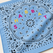 The Nosh Table Challah Covers Bandana Print Embroidered Challah Cover