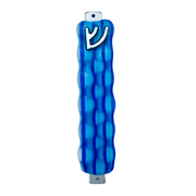 Jacki Cohen Glass Art Designs - Blue Illusions Mezuzah by Jacki Cohen - ModernTribe