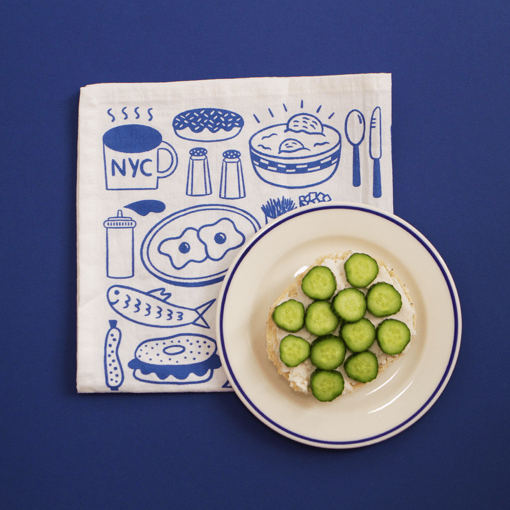 By the By Tea Towels Blue Schmear Tea Towel - Blue or Green