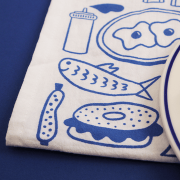 By the By - Schmear Tea Towel - Blue or Green - ModernTribe