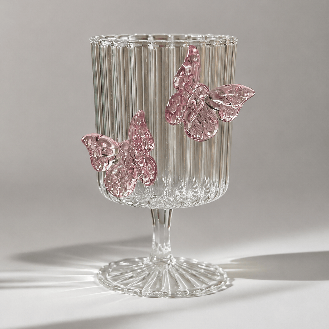 Butterfly Glass Kiddush Cup