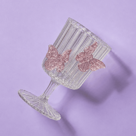 Butterfly Glass Kiddush Cup