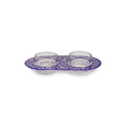 Yair Emanuel Candlesticks Floral Purple Tea Light Candle Holder by Yair Emanuel