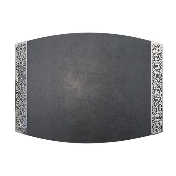 Yair Emanuel - Porcelain Challah Board with Metal Cutout by Yair Emanuel - Gray - ModernTribe