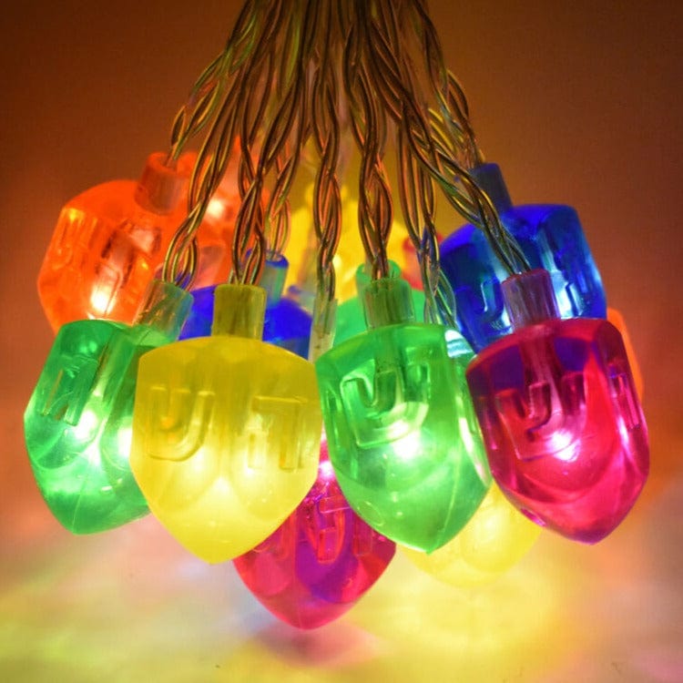 Cazenove - Hanukkah Dreidel Colorful String Lights - ModernTribe