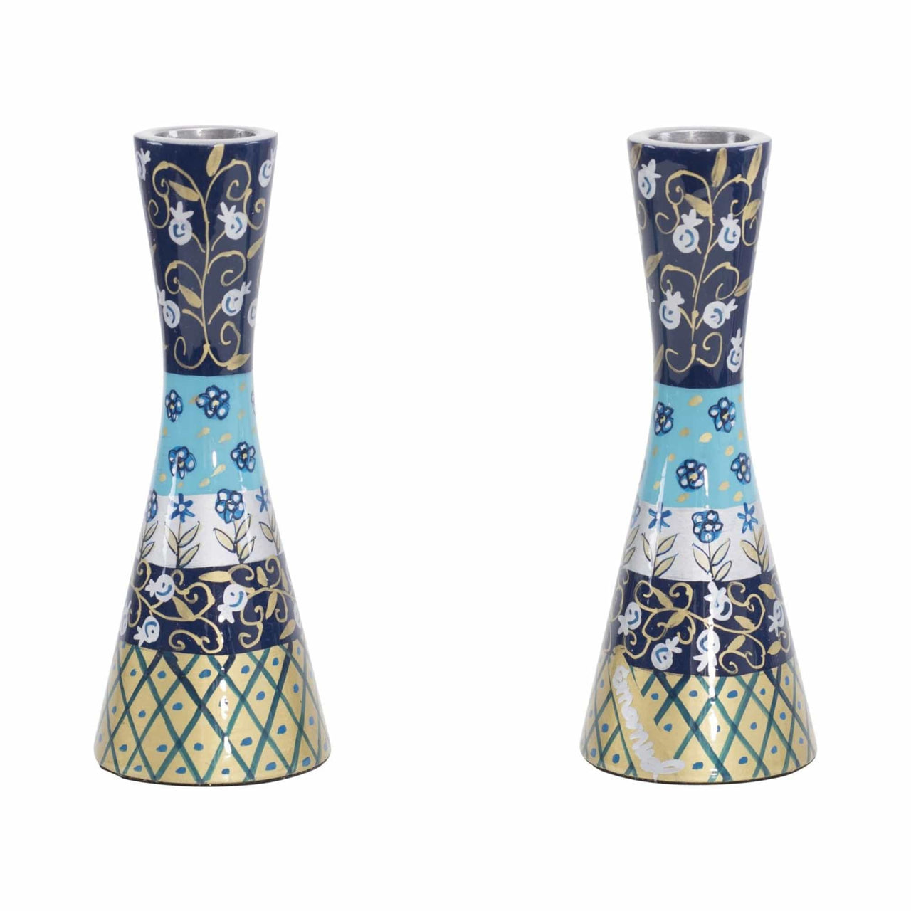 Yair Emanuel - Painted Candlesticks by Yair Emanuel - Blue Layers - ModernTribe