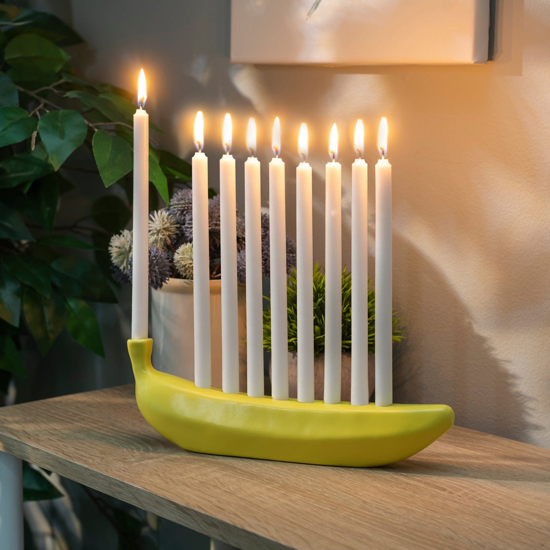 Kikkerland Menorahs Banorah - The Ceramic Banana Menorah