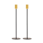 Yair Emanuel Candlesticks Sleek Tall Candlesticks by Yair Emanuel - Black and Gold