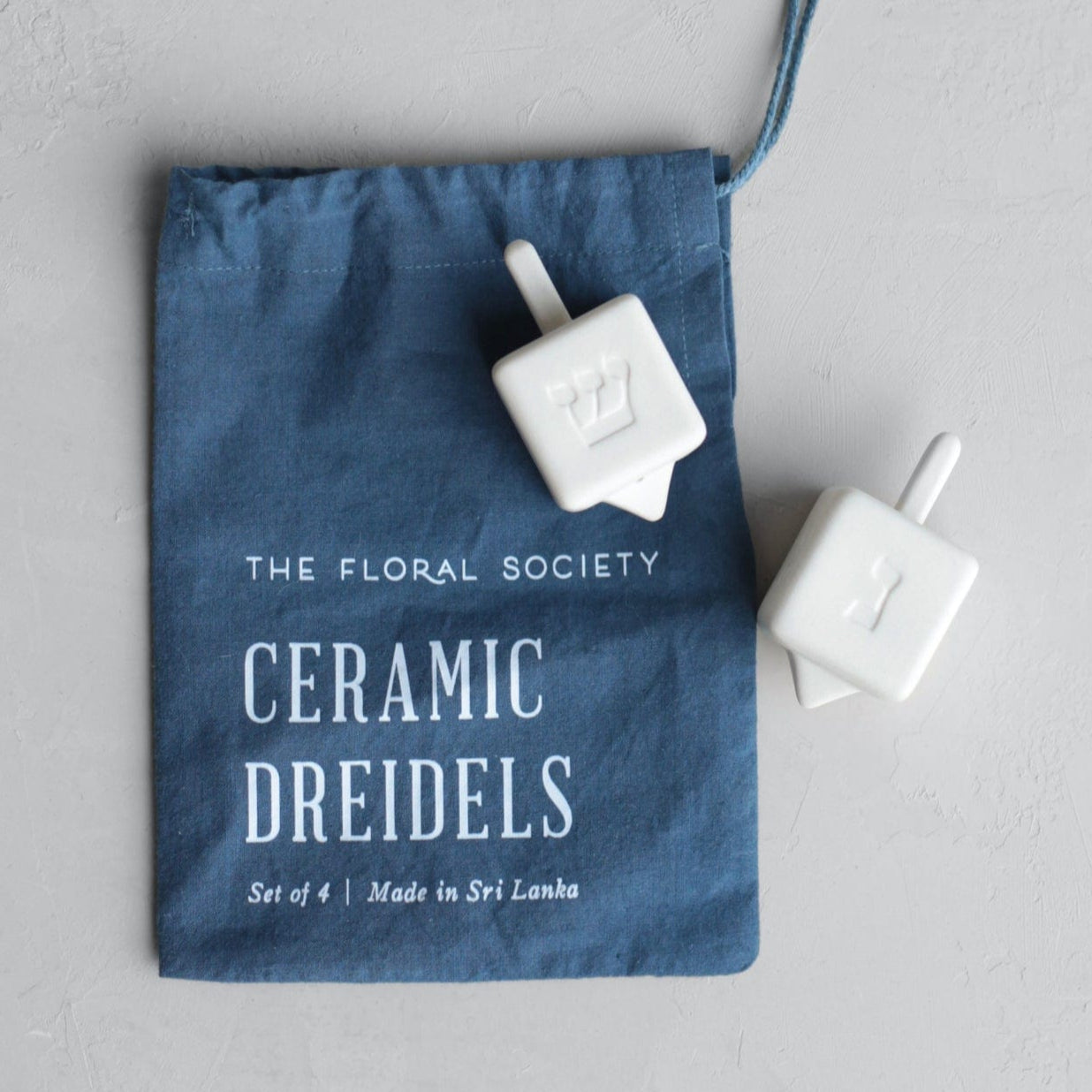 The Floral Society Dreidels Heirloom Ceramic Dreidel - Set of 2