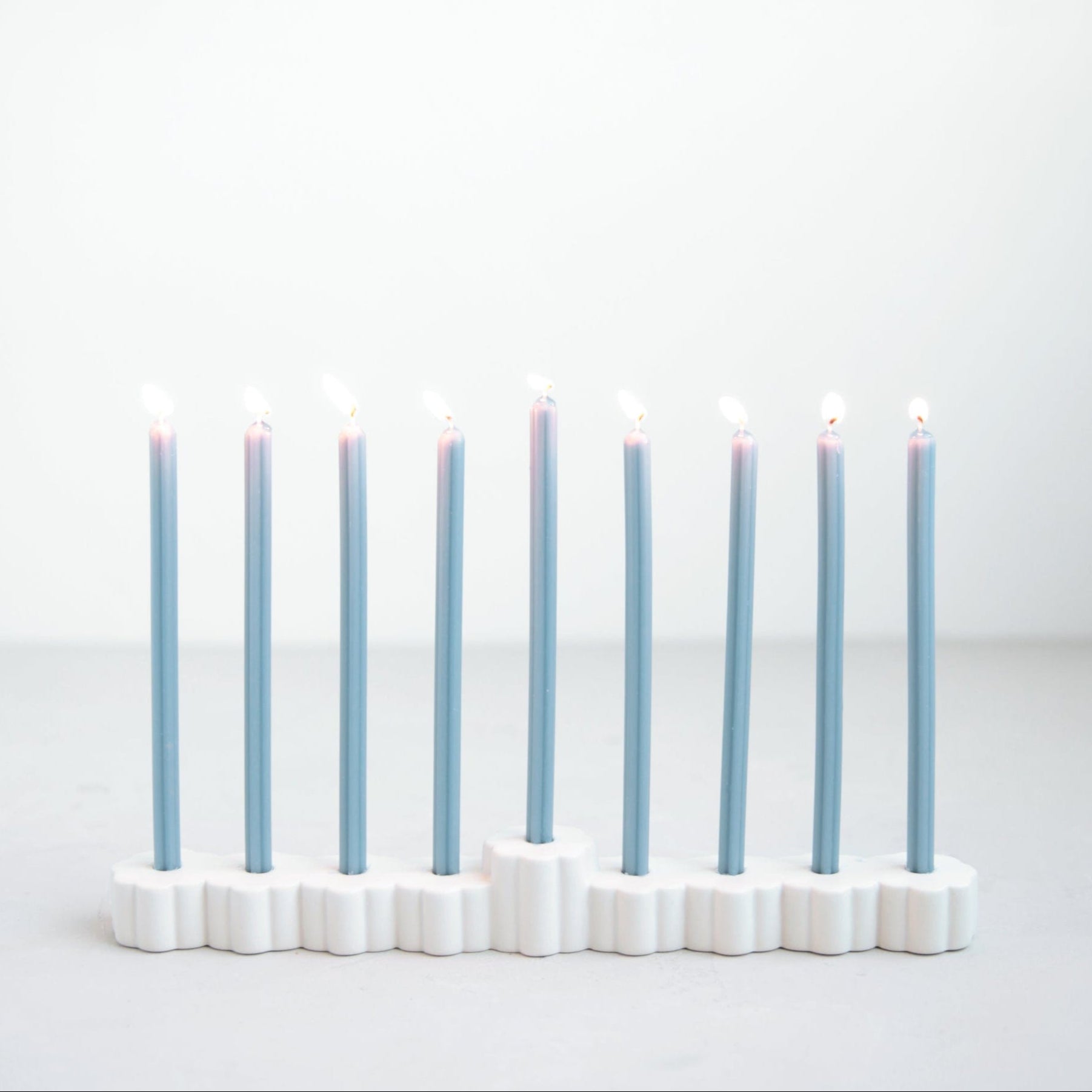 The Floral Society Menorahs Ceramic Fleur Menorah
