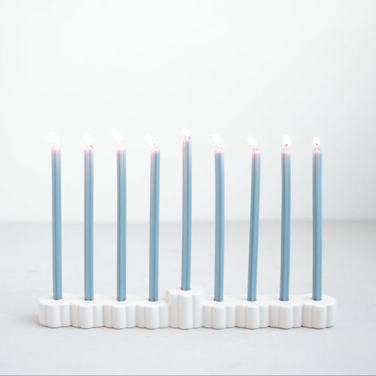 Ceramic Fleur Menorah