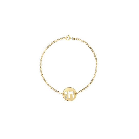 Talliah Chai Diamond Bracelet by Miriam Merenfeld - (Sterling Silver or Gold-Plated)