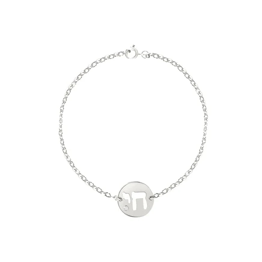 Miriam Merenfeld Jewelry - Chai Diamond Bracelet by Miriam Merenfeld - (Sterling Silver or Gold - Plated) - ModernTribe