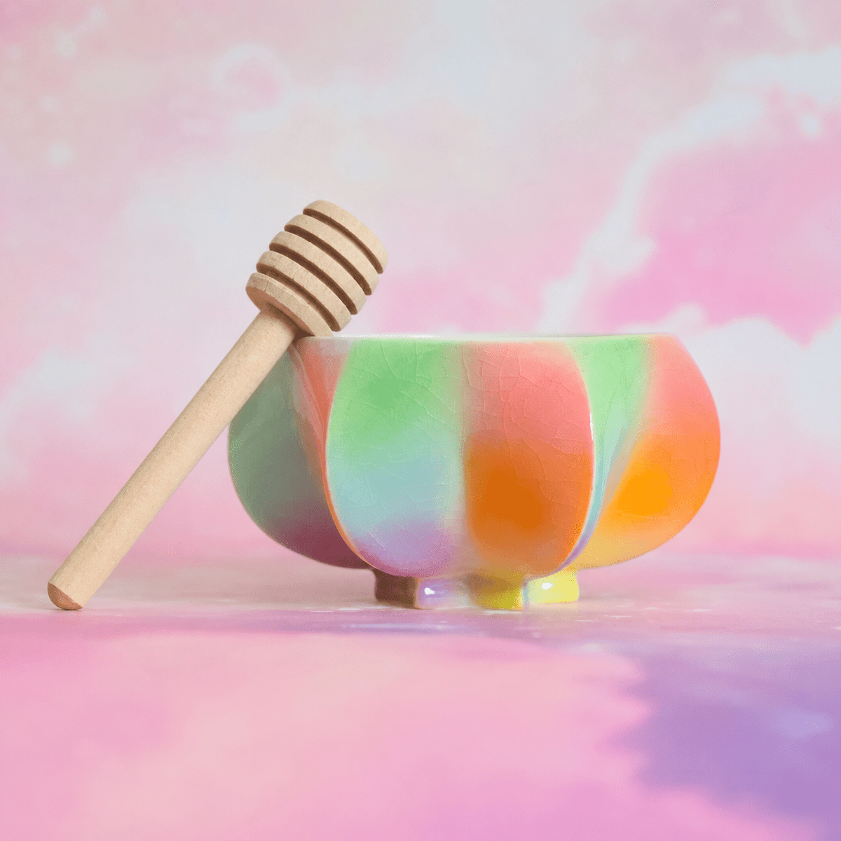 Feldi Studios - Star of David Pom Honey Pot - Rainbow - ModernTribe