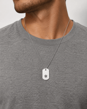 Miriam Merenfeld Jewelry Necklaces Star of David ID Tag Necklace - (Sterling Silver, Gold-Plated or Two-Tone)