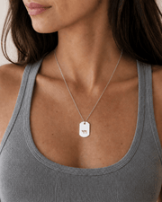 Miriam Merenfeld Jewelry Necklaces Chai ID Tag Necklace - (Sterling Silver, Gold-Plated or Two-Tone)
