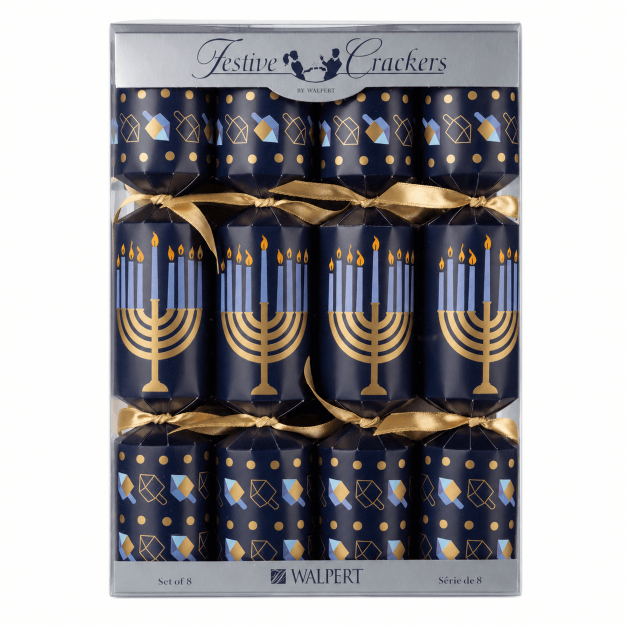 Silver Tree Home & Holiday - Hanukkah Party Crackers with Dreidels and Menorahs - Set of 8 - ModernTribe