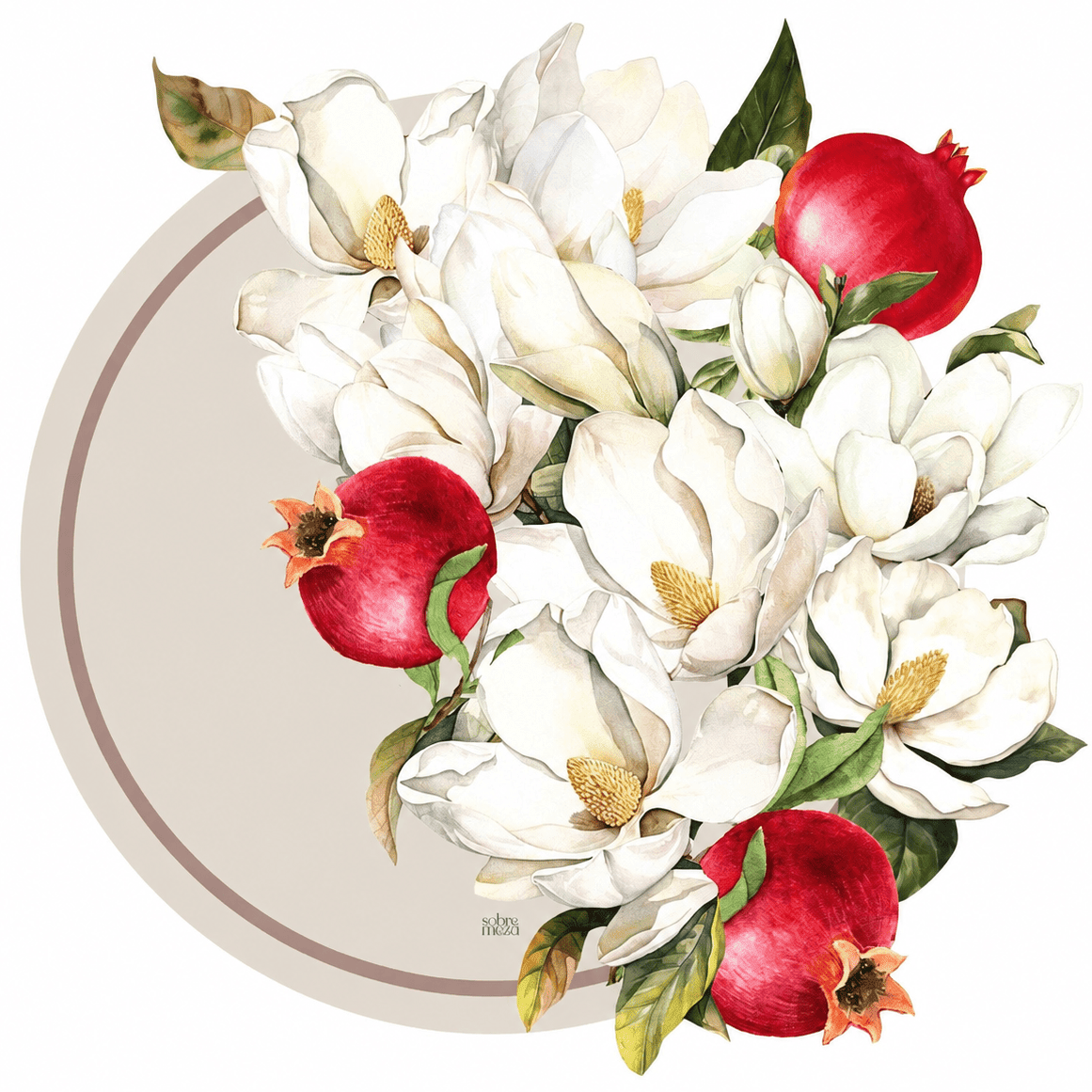Sobre Meza - Pomegranate Spill-Proof Placemats - Set of 6 - ModernTribe