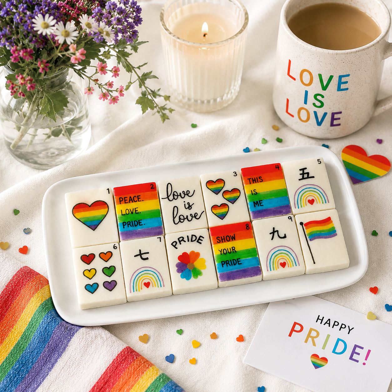 Marzipops - Pride Rainbow Mahjong Marzipan Tiles - ModernTribe