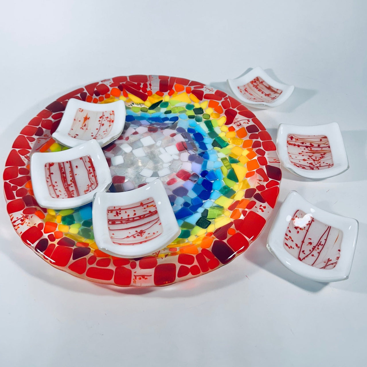 Jacki Cohen Glass Art Designs - Confetti Seder Plate by Jacki Cohen - ModernTribe