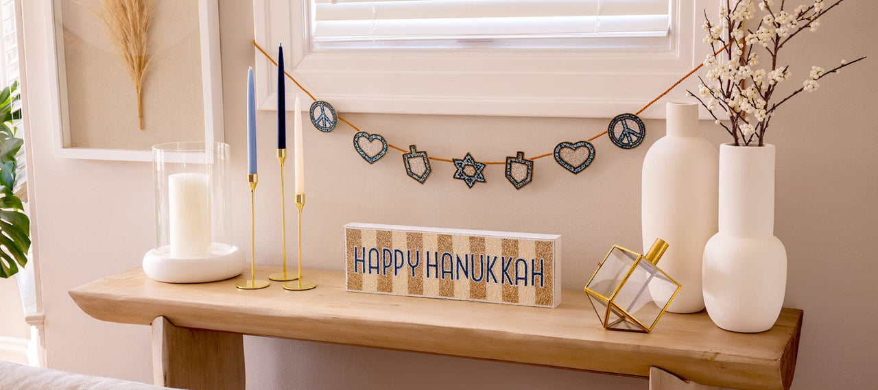 Adara Rituals - Peace Love Dreidel Hand - Beaded Garland - ModernTribe