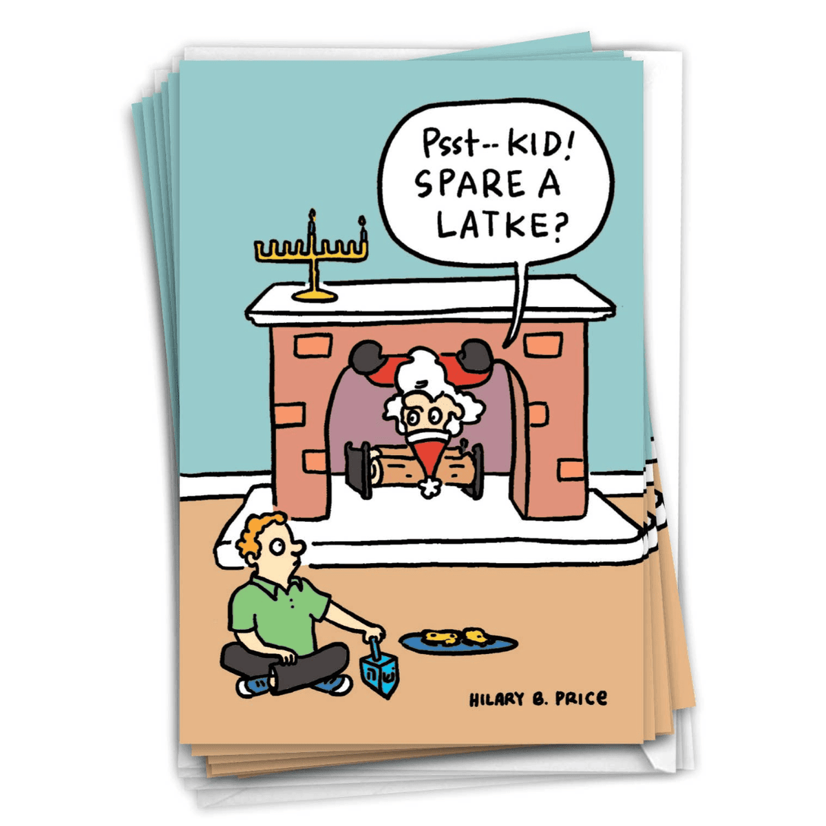 NobleWorks - Spare A Latke Funny Hanukkah Card, Box of 12 - ModernTribe