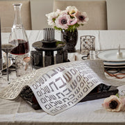 Apeloig Collection Challah Covers Silver Silver Laser-Cut Hebrew Challah Cover