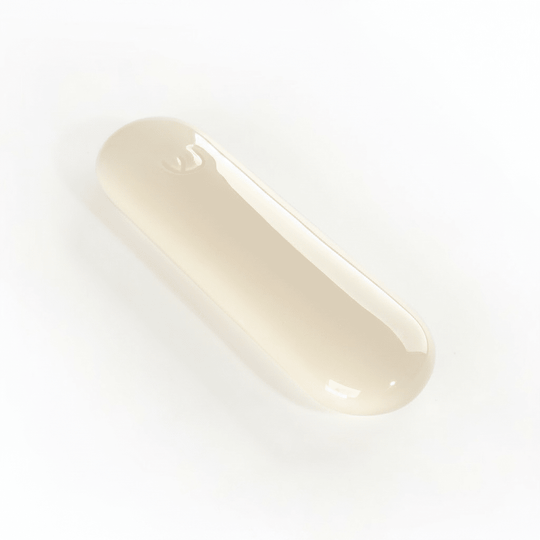 Ceramic Pill Mezuzah Case - Cream