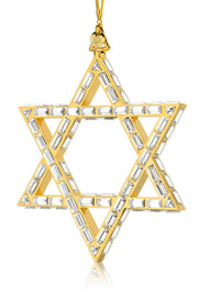 Crystamas Ornaments Star of David Maxumus Luxe 24k Gold-Plated and Crystal Ornament by Crystamas
