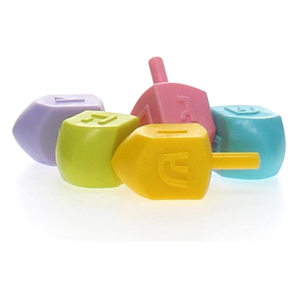 Cazenove Dreidels Large Plastic Pastel Dreidels - Pack of 5