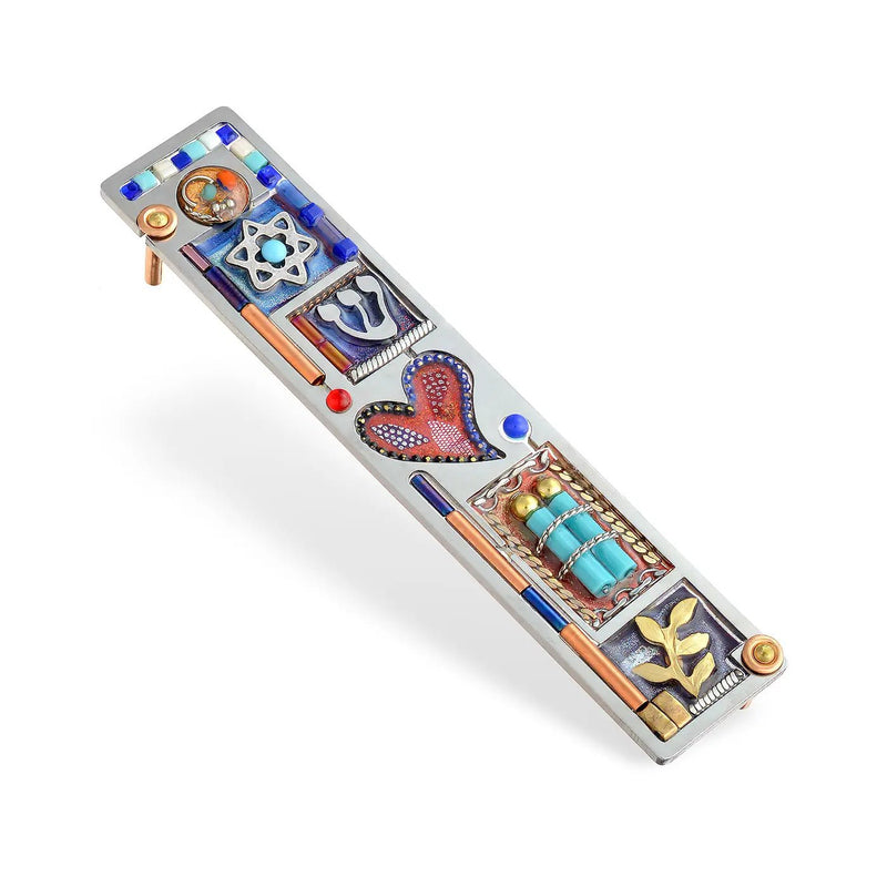 Seeka - Seeka Colorful Heart and Torah Mezuzah - ModernTribe