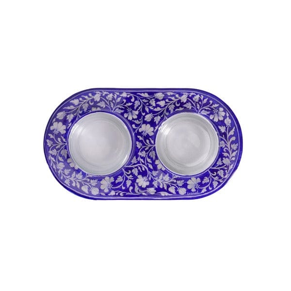 Yair Emanuel Candlesticks Floral Purple Tea Light Candle Holder by Yair Emanuel