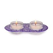 Yair Emanuel Candlesticks Floral Purple Tea Light Candle Holder by Yair Emanuel