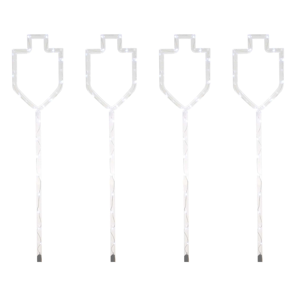 Cazenove Decorations Dreidel Outdoor Standing Lights - Set of 4