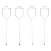 Cazenove Decorations Dreidel Outdoor Standing Lights - Set of 4